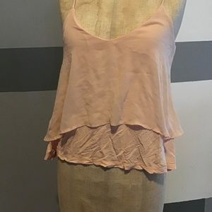 FLOWING Peach Spaghetti strap tank top